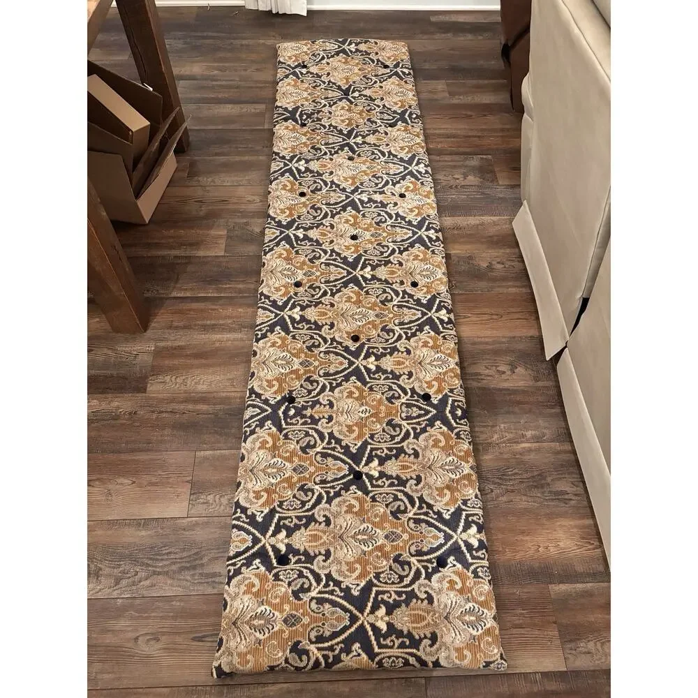 Eastern Accents Arthur Ochre Bed Scarf for KING Bed Blue Gold